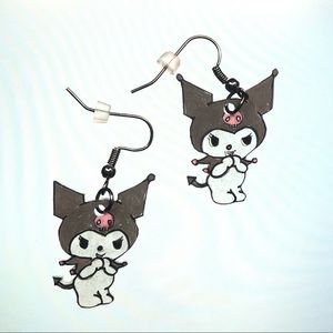 handmade kuromi earrings